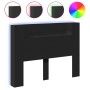 Cabecero de cama con luz LED negro 140x16,5x103,5 cm de , Cabeceros y pies de cama - Ref: Foro24-839246, Precio: 107,84 €, De...