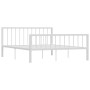 Estructura de cama de metal blanco 160x200 cm de vidaXL, Camas y somieres - Ref: Foro24-284566, Precio: 102,03 €, Descuento: %
