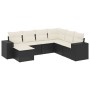 Set de comedor de jardín 7 pzas y cojines ratán sintético negro de , Conjuntos de jardín - Ref: Foro24-3255233, Precio: 434,5...