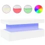 Mesa de centro con luces LED blanco 90x50x40 cm de , Mesas de centro - Ref: Foro24-839847, Precio: 85,06 €, Descuento: %