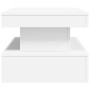 Mesa de centro con luces LED blanco 90x50x40 cm de , Mesas de centro - Ref: Foro24-839847, Precio: 71,64 €, Descuento: %