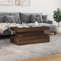 Mesa de centro con luces LED marrón roble 90x50x40 cm de , Mesas de centro - Ref: Foro24-839853, Precio: 99,28 €, Descuento: %