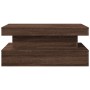 Mesa de centro con luces LED marrón roble 90x50x40 cm de , Mesas de centro - Ref: Foro24-839853, Precio: 99,28 €, Descuento: %