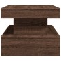 Mesa de centro con luces LED marrón roble 90x50x40 cm de , Mesas de centro - Ref: Foro24-839853, Precio: 99,28 €, Descuento: %