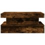 Mesa de centro con luces LED roble ahumado 90x50x40 cm de , Mesas de centro - Ref: Foro24-839851, Precio: 99,50 €, Descuento: %