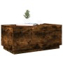 Mesa de centro con luces LED roble ahumado 90x50x40 cm de , Mesas de centro - Ref: Foro24-839879, Precio: 64,47 €, Descuento: %