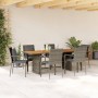 Set comedor jardín 7 pzas y cojines ratán sintético gris de , Conjuntos de jardín - Ref: Foro24-3213500, Precio: 579,35 €, De...