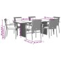 Set comedor jardín 7 pzas y cojines ratán sintético gris de , Conjuntos de jardín - Ref: Foro24-3213500, Precio: 579,35 €, De...