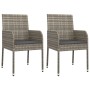 Set comedor jardín 9 pzas y cojines ratán sintético gris de , Conjuntos de jardín - Ref: Foro24-3213509, Precio: 608,69 €, De...