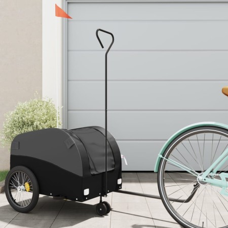 Remolque para bicicleta hierro negro 30 kg de , Remolques para bicicletas - Ref: Foro24-94143, Precio: 88,38 €, Descuento: %