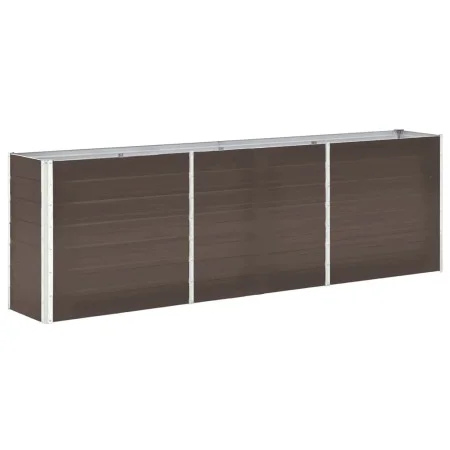 Arriate de jardín de acero galvanizado marrón 240x40x77 cm de vidaXL, Maceteros y jardineras - Ref: Foro24-47042, Precio: 71,...