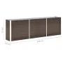 Arriate de jardín de acero galvanizado marrón 240x40x77 cm de vidaXL, Maceteros y jardineras - Ref: Foro24-47042, Precio: 71,...