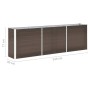 Arriate de jardín de acero galvanizado marrón 240x40x77 cm de vidaXL, Maceteros y jardineras - Ref: Foro24-47042, Precio: 76,...