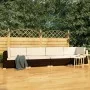 Set sofás de jardín 4 piezas y cojines ratán sintético marrón de vidaXL, Conjuntos de jardín - Ref: Foro24-47269, Precio: 342...