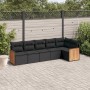 Set de sofás de jardín 6 piezas y cojines ratán sintético negro de , Conjuntos de jardín - Ref: Foro24-3260067, Precio: 397,9...