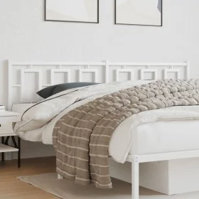 White metal headboard 200 cm by , Headboards and footboards - Ref: Foro24-374328, Price: 49,62 €, Discount: %