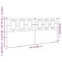 White metal headboard 200 cm by , Headboards and footboards - Ref: Foro24-374328, Price: 49,62 €, Discount: %