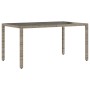 Mesa de jardín superficie de vidrio ratán PE gris 150x90x75 cm de , Mesas de jardín - Ref: Foro24-365532, Precio: 147,47 €, D...