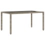 Mesa de jardín superficie de vidrio ratán PE gris 150x90x75 cm de , Mesas de jardín - Ref: Foro24-365532, Precio: 147,47 €, D...