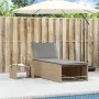 Sun loungers with table 2 units beige synthetic rattan by , Loungers - Ref: Foro24-368425, Price: 182,96 €, Discount: %