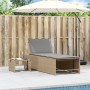 Tumbonas con mesita 2 unidades ratán sintético beige de , Tumbonas - Ref: Foro24-368425, Precio: 186,30 €, Descuento: %