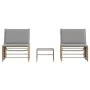Sun loungers with table 2 units beige synthetic rattan by , Loungers - Ref: Foro24-368425, Price: 182,96 €, Discount: %