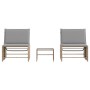 Tumbonas con mesita 2 unidades ratán sintético beige de , Tumbonas - Ref: Foro24-368425, Precio: 186,30 €, Descuento: %