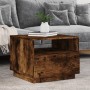 Mesa de centro con luces LED roble ahumado 50x49x40 cm de , Mesas de centro - Ref: Foro24-839830, Precio: 53,43 €, Descuento: %
