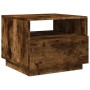 Mesa de centro con luces LED roble ahumado 50x49x40 cm de , Mesas de centro - Ref: Foro24-839830, Precio: 53,43 €, Descuento: %