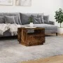Mesa de centro con luces LED roble ahumado 50x49x40 cm de , Mesas de centro - Ref: Foro24-839830, Precio: 57,44 €, Descuento: %