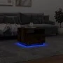 Mesa de centro con luces LED roble ahumado 50x49x40 cm de , Mesas de centro - Ref: Foro24-839830, Precio: 57,44 €, Descuento: %