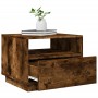 Mesa de centro con luces LED roble ahumado 50x49x40 cm de , Mesas de centro - Ref: Foro24-839830, Precio: 53,43 €, Descuento: %