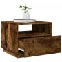 Mesa de centro con luces LED roble ahumado 50x49x40 cm de , Mesas de centro - Ref: Foro24-839830, Precio: 57,44 €, Descuento: %