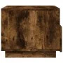 Mesa de centro con luces LED roble ahumado 50x49x40 cm de , Mesas de centro - Ref: Foro24-839830, Precio: 57,44 €, Descuento: %