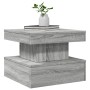 Mesa de centro con luces LED gris Sonoma 50x50x40 cm de , Mesas de centro - Ref: Foro24-839845, Precio: 78,80 €, Descuento: %