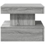 Mesa de centro con luces LED gris Sonoma 50x50x40 cm de , Mesas de centro - Ref: Foro24-839845, Precio: 78,80 €, Descuento: %