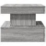 Coffee table with LED lights Sonoma gray 50x50x40 cm by , Coffee table - Ref: Foro24-839845, Price: 77,59 €, Discount: %