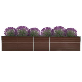 Arriate de acero galvanizado marrón 400x80x45 cm de vidaXL, Maceteros y jardineras - Ref: Foro24-47058, Precio: 87,85 €, Desc...