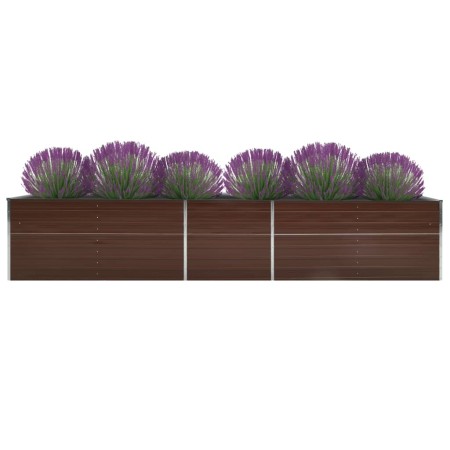 Arriate de acero galvanizado marrón 400x80x45 cm de vidaXL, Maceteros y jardineras - Ref: Foro24-47058, Precio: 87,85 €, Desc...