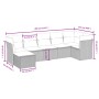 Set de sofás de jardín 7 piezas con cojines ratán PE gris de , Conjuntos de jardín - Ref: Foro24-3263196, Precio: 405,39 €, D...