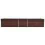 Arriate de acero galvanizado marrón 400x80x45 cm de vidaXL, Maceteros y jardineras - Ref: Foro24-47058, Precio: 87,85 €, Desc...