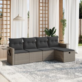 Juego de sofás jardín con cojines 5 pzas ratán sintético gris de , Conjuntos de jardín - Ref: Foro24-3263776, Precio: 300,08 ...