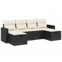 Set de sofás de jardín 6 piezas y cojines ratán sintético negro de , Conjuntos de jardín - Ref: Foro24-3263542, Precio: 332,5...