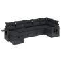 Set de comedor de jardín 7 pzas y cojines ratán sintético negro de , Conjuntos de jardín - Ref: Foro24-3263811, Precio: 451,6...