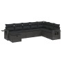 Set de sofás de jardín 8 piezas y cojines ratán sintético negro de , Conjuntos de jardín - Ref: Foro24-3263891, Precio: 513,5...