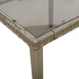 Mesa de jardín superficie de vidrio ratán PE gris 90x90x75 cm de , Mesas de jardín - Ref: Foro24-365526, Precio: 106,10 €, De...
