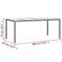 Mesa de jardín superficie de vidrio ratán PE beige 190x90x75 cm de , Mesas de jardín - Ref: Foro24-365539, Precio: 191,95 €, ...