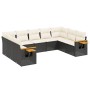Set de sofás de jardín 8 piezas y cojines ratán sintético negro de , Conjuntos de jardín - Ref: Foro24-3227113, Precio: 524,9...