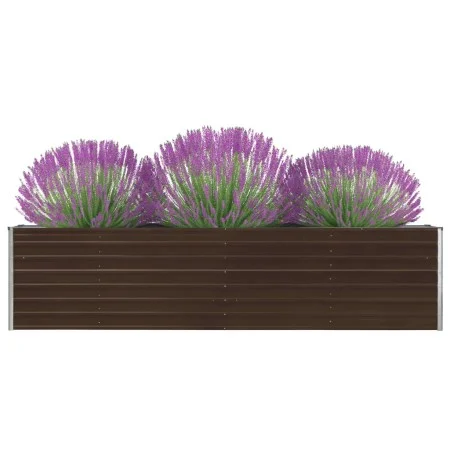 Jardinera elevada de acero galvanizado marrón 320x40x77 cm de vidaXL, Maceteros y jardineras - Ref: Foro24-47050, Precio: 98,...