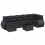 Set de sofás de jardín 8 piezas y cojines ratán sintético negro de , Conjuntos de jardín - Ref: Foro24-3264131, Precio: 509,4...